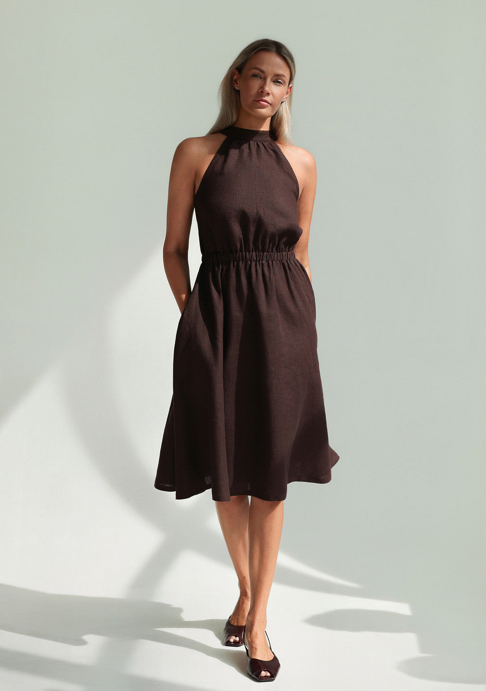 Linen halter dress Estelle