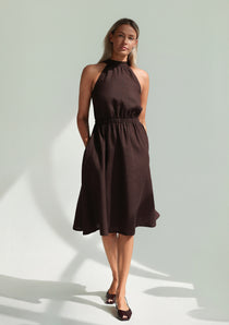 Linen halter dress Estelle