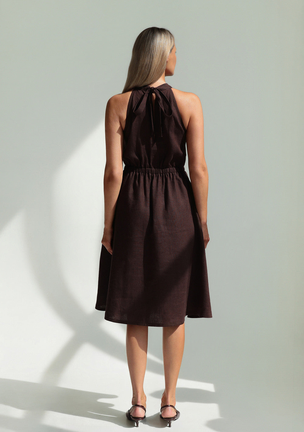 Linen halter dress Estelle