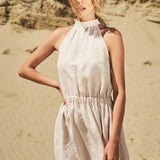 Linen high neck dress Estelle