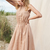 Linen high neck dress Estelle
