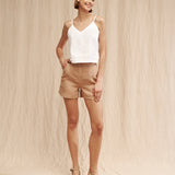 Linen high waist shorts Nikita