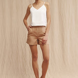Linen high waist shorts Nikita