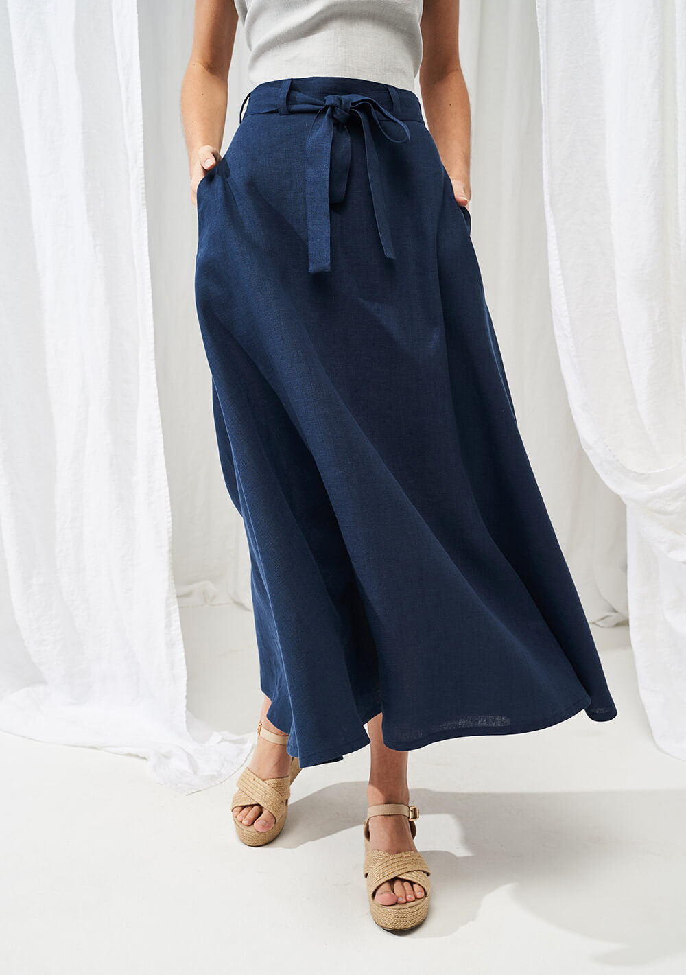 Linen maxi skirt Alessia