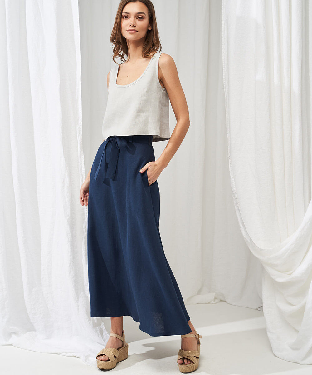 Linen maxi skirt Alessia