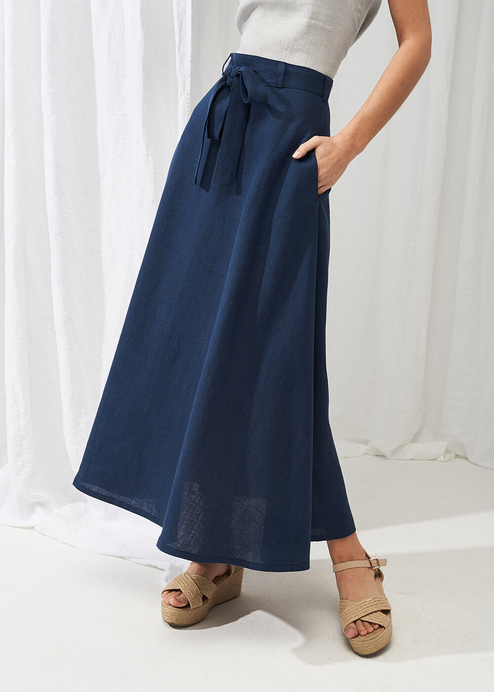 Linen maxi skirt Alessia