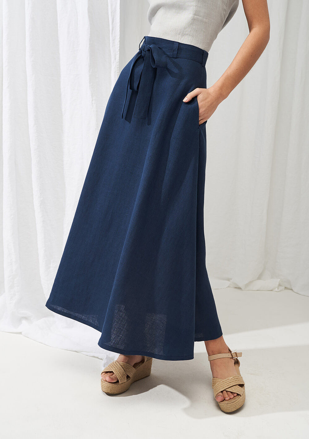Linen maxi skirt Alessia