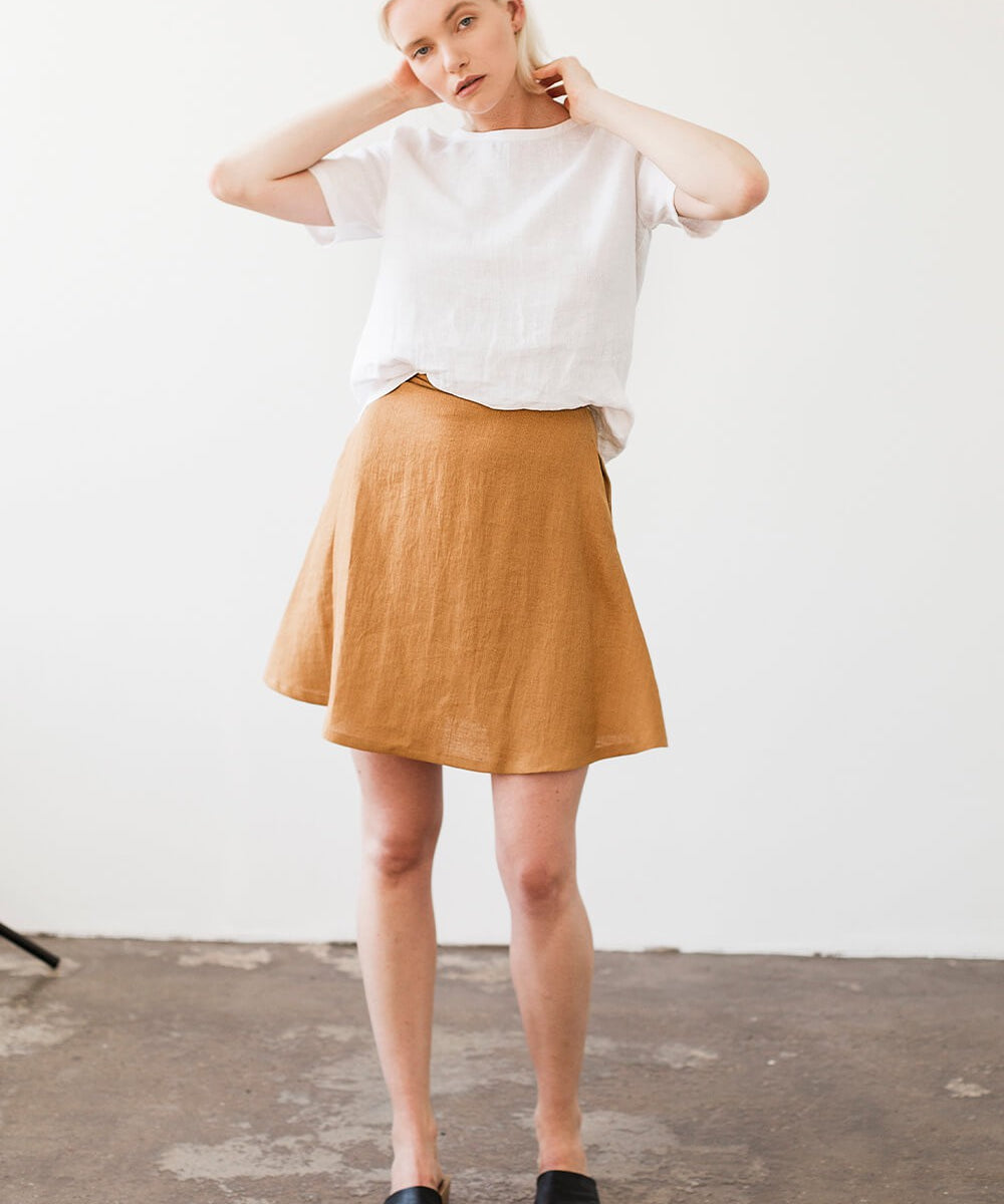 Linen mini skirt Adelle