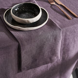 Linen napkins in lavender gray