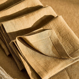 Linen napkins in mustard