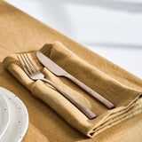 Linen napkins in mustard
