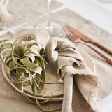 Linen napkins with fringe