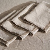 Linen napkins with fringe