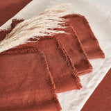 Linen napkins with fringe