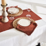 Linen napkins with fringe