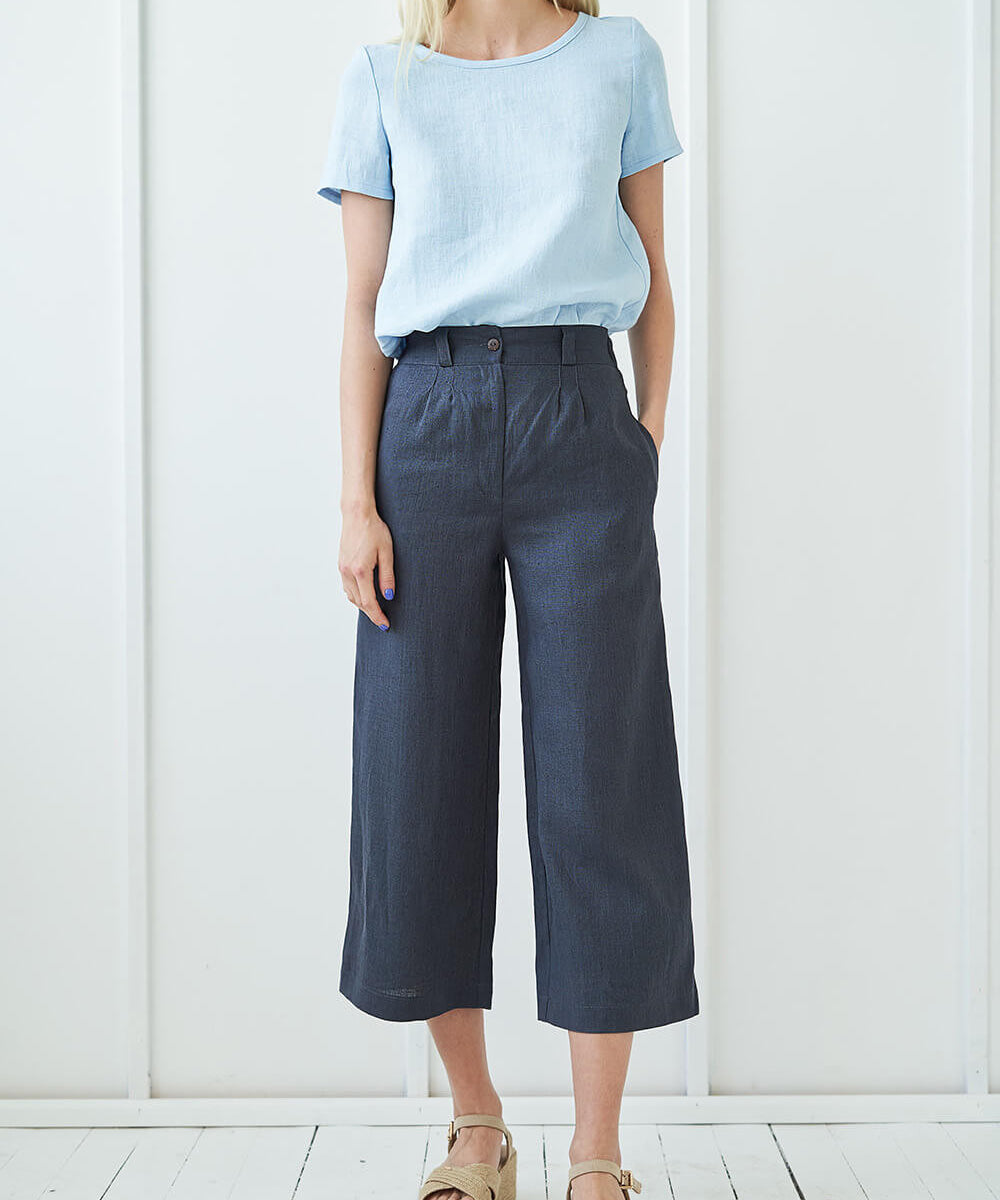 Wide leg linen pants Gemma