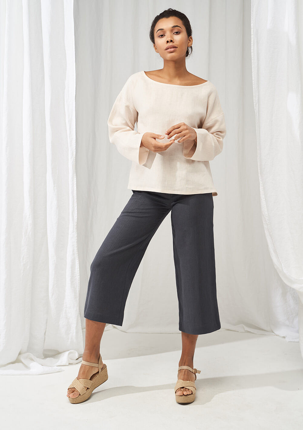 Wide leg linen pants Gemma