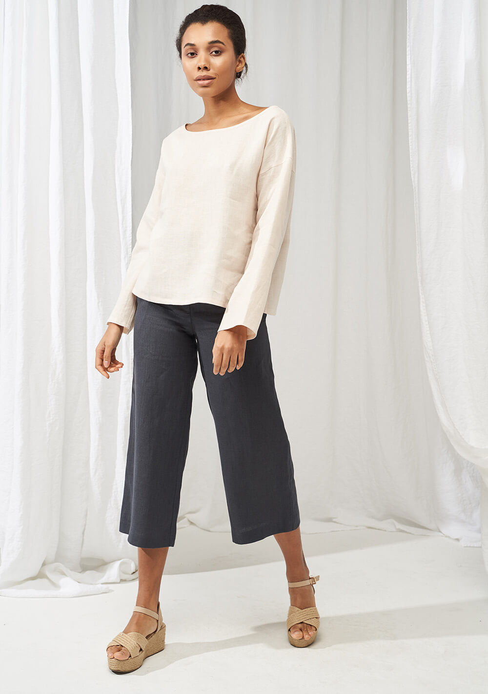 Wide leg linen pants Gemma