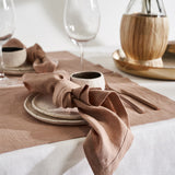 Linen placemats in cream tan