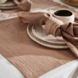 Linen placemats in cream tan