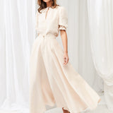 Linen puff sleeve top Lucia