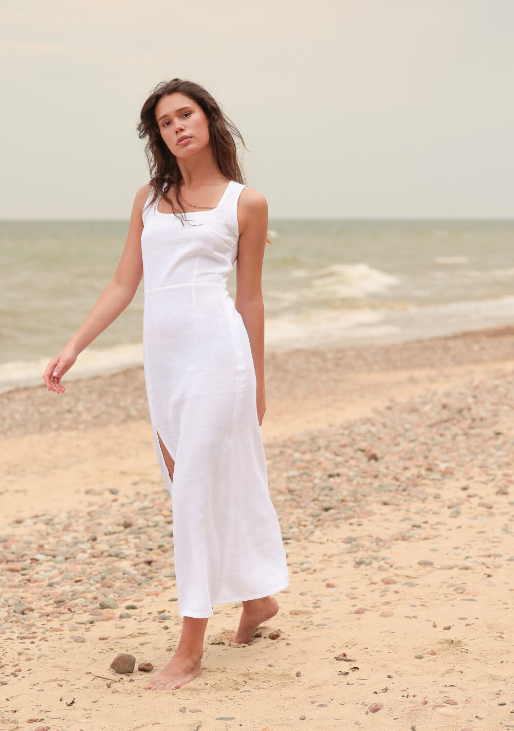 Linen sheath dress June