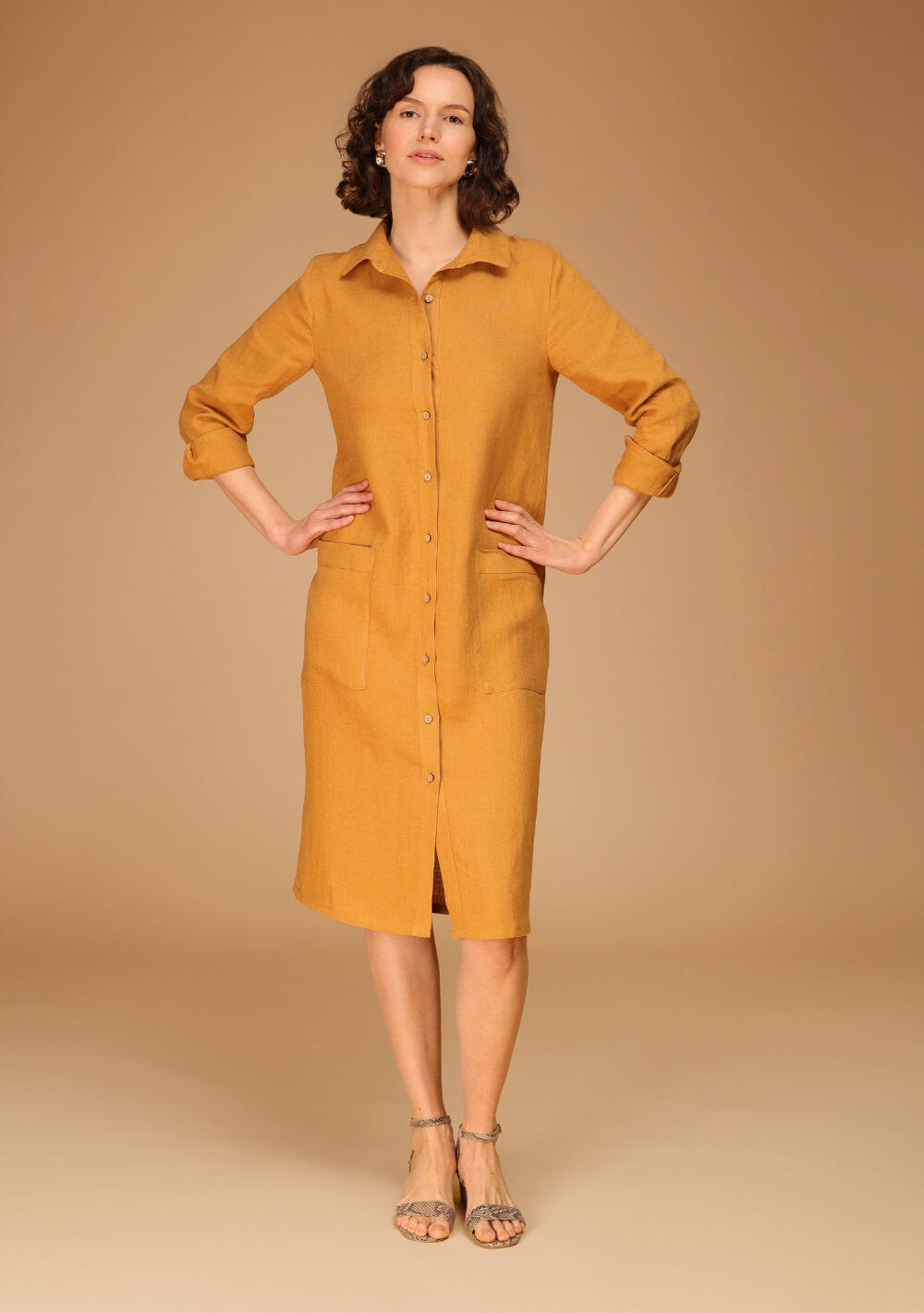 Linen shirt dress April