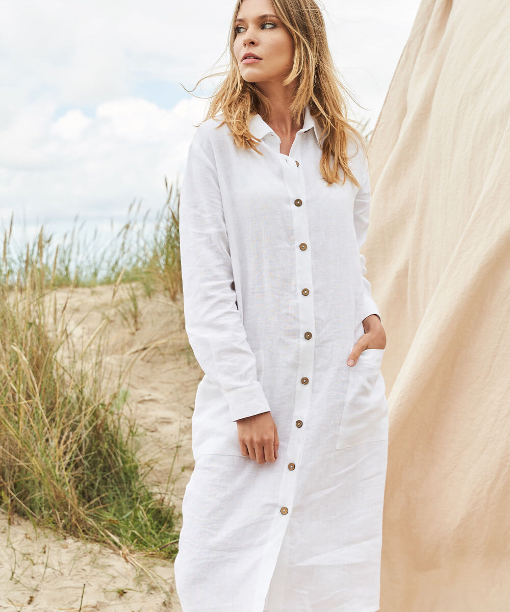 Linen shirt dress April