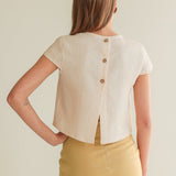 Linen short sleeve blouse Amelia