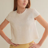 Linen short sleeve blouse Amelia
