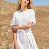 Short sleeve linen dress Paloma