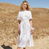 Short sleeve linen dress Paloma
