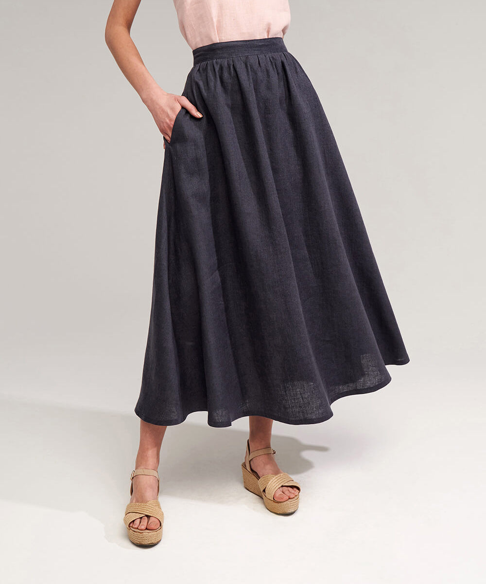 Linen skirt in maxi length Shay