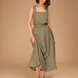 Linen skirt in maxi length Shay