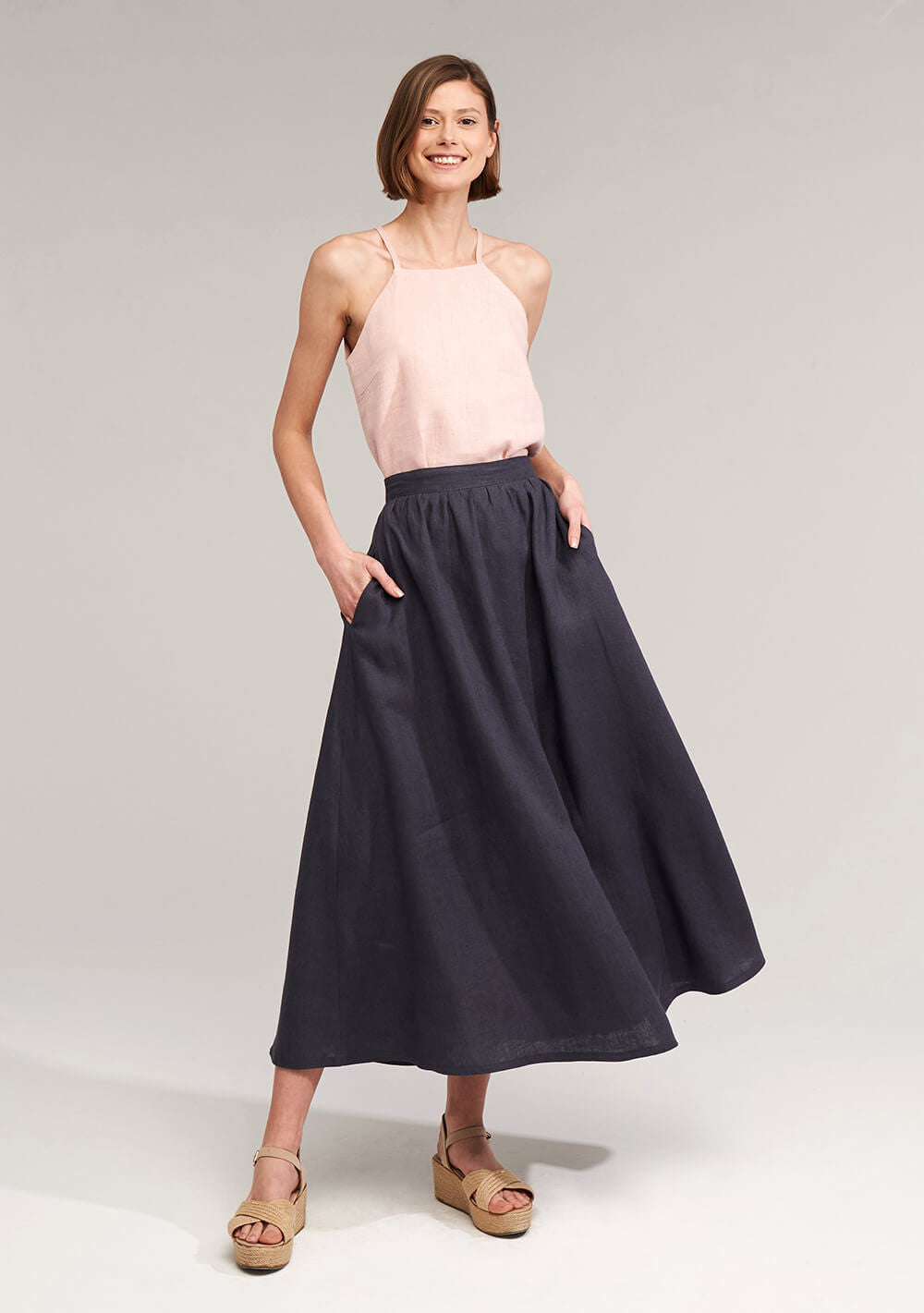 Linen skirt in maxi length Shay