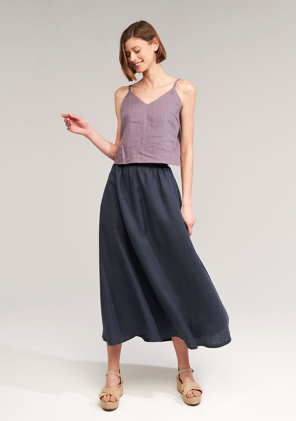 Linen skirt in maxi length Shay