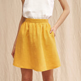 Linen skirt in mini length Shay