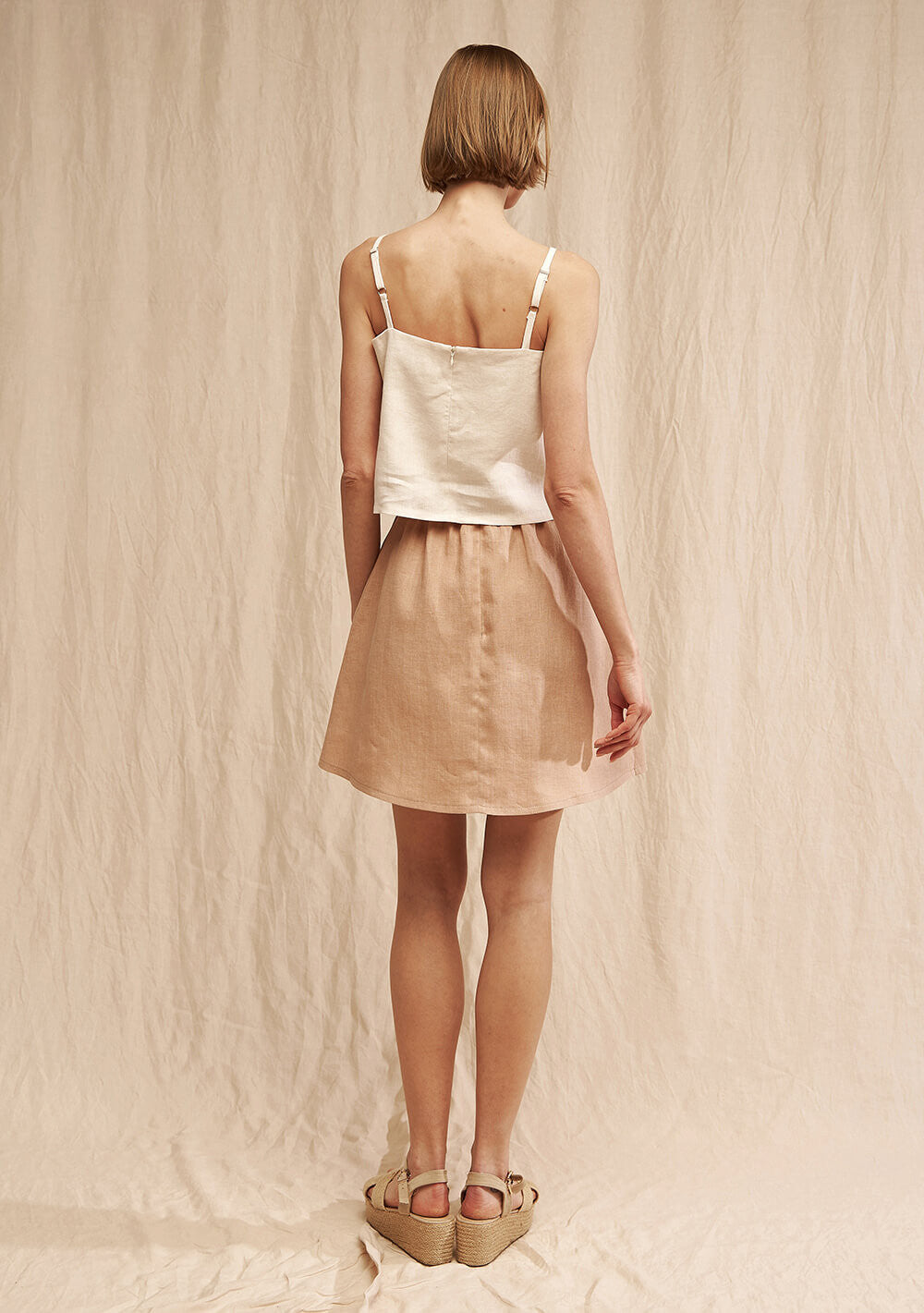 Linen skirt in mini length Shay