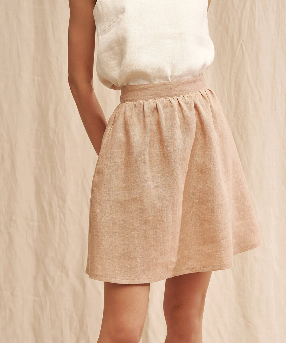 Linen skirt in mini length Shay