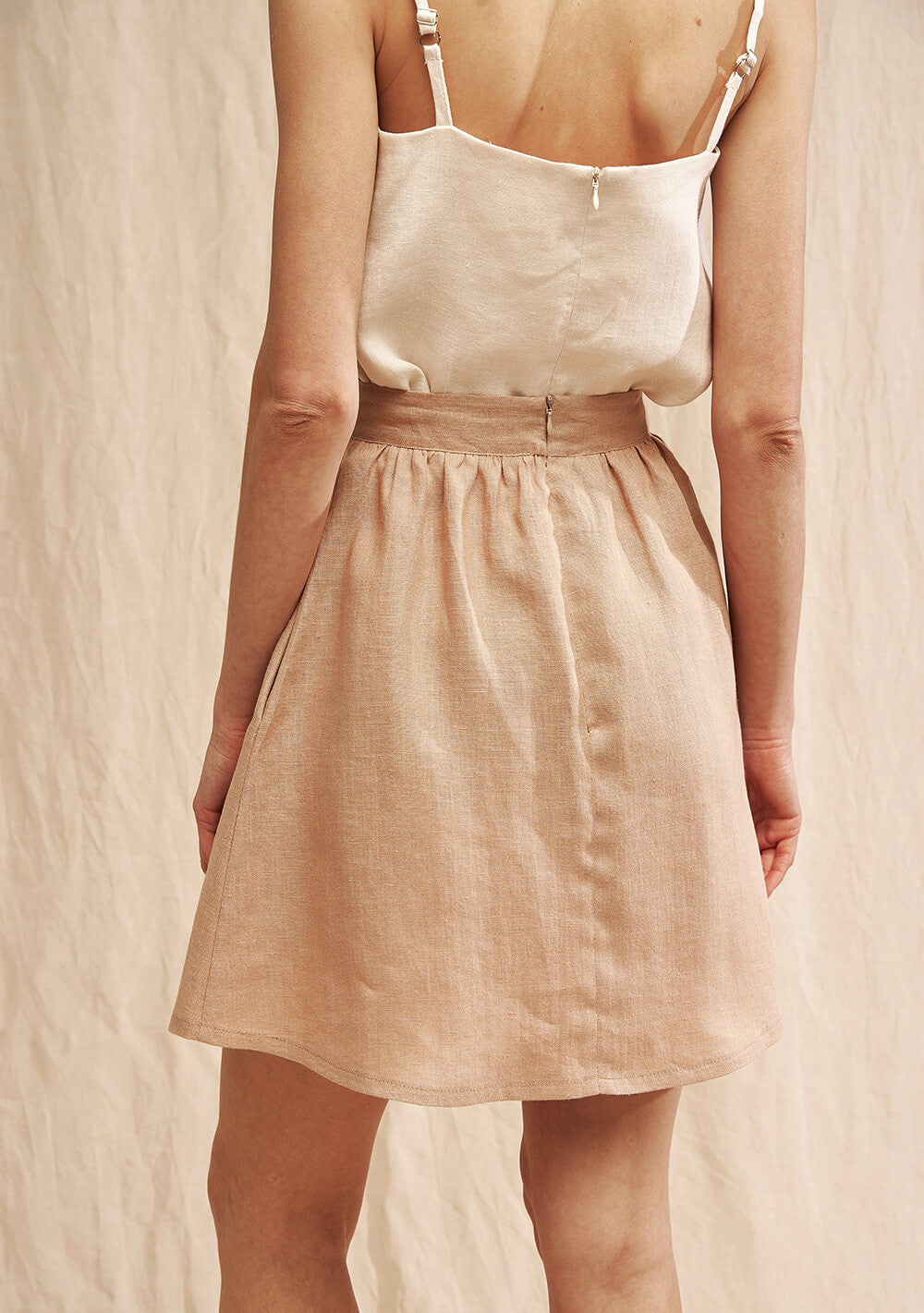 Linen skirt in mini length Shay