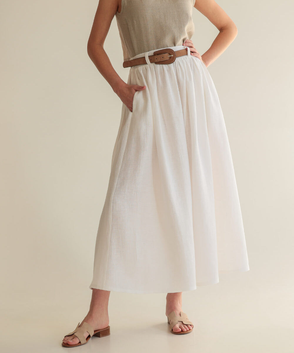 Linen skirt Sage maxi