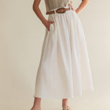 Linen skirt Sage maxi
