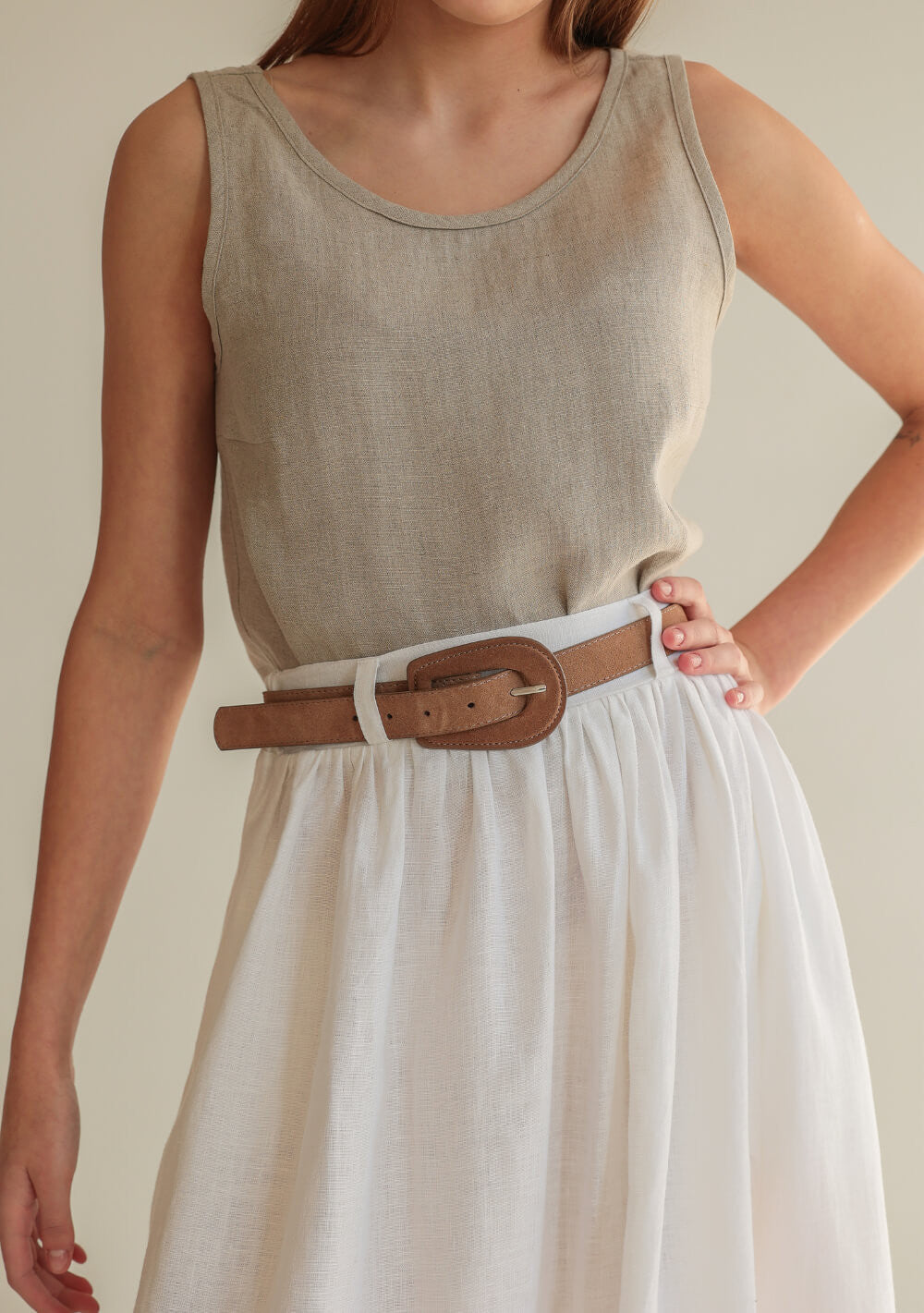 Linen skirt Sage maxi