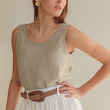 Linen skirt Sage maxi