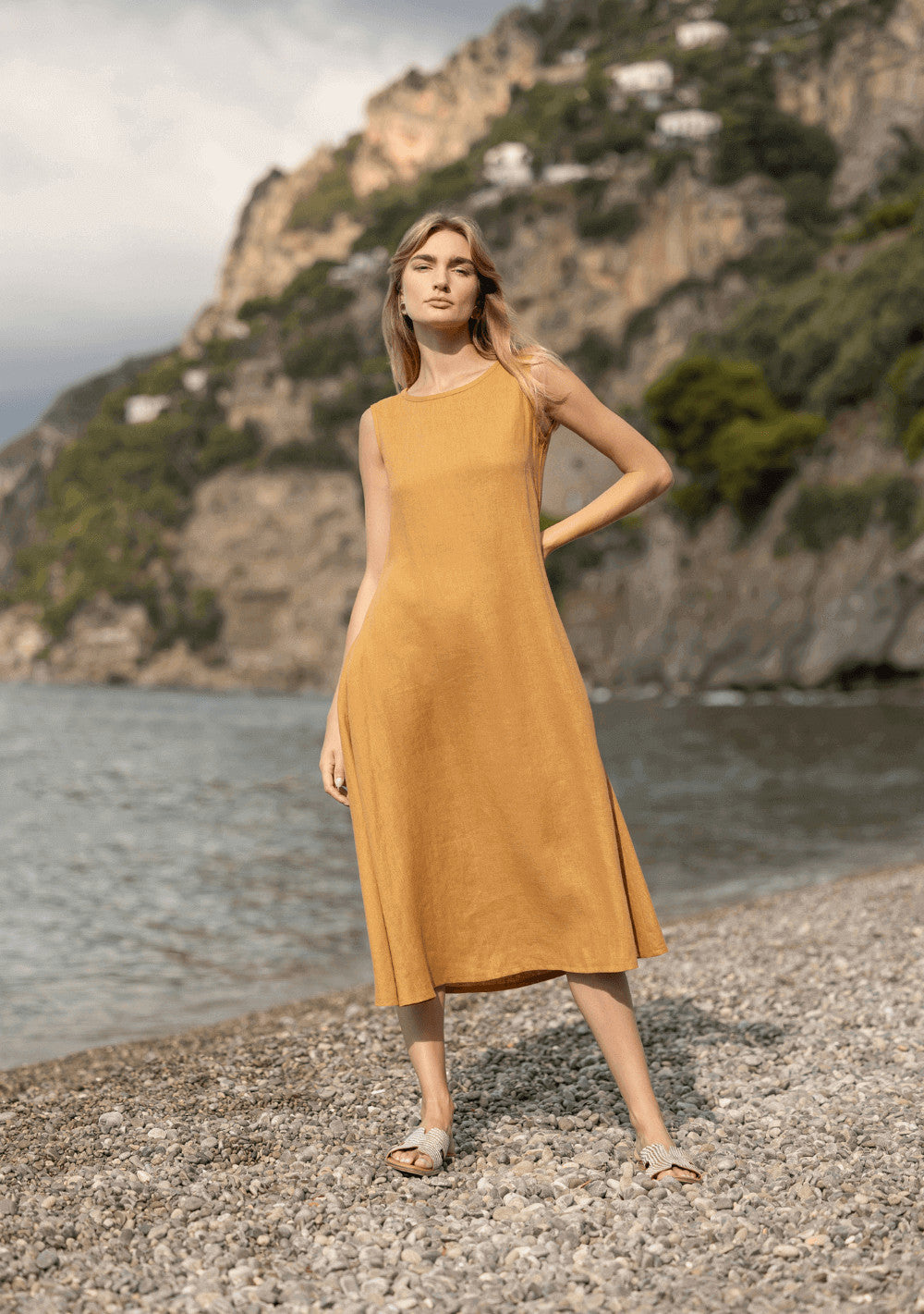 Linen sleeveless dress Chloe