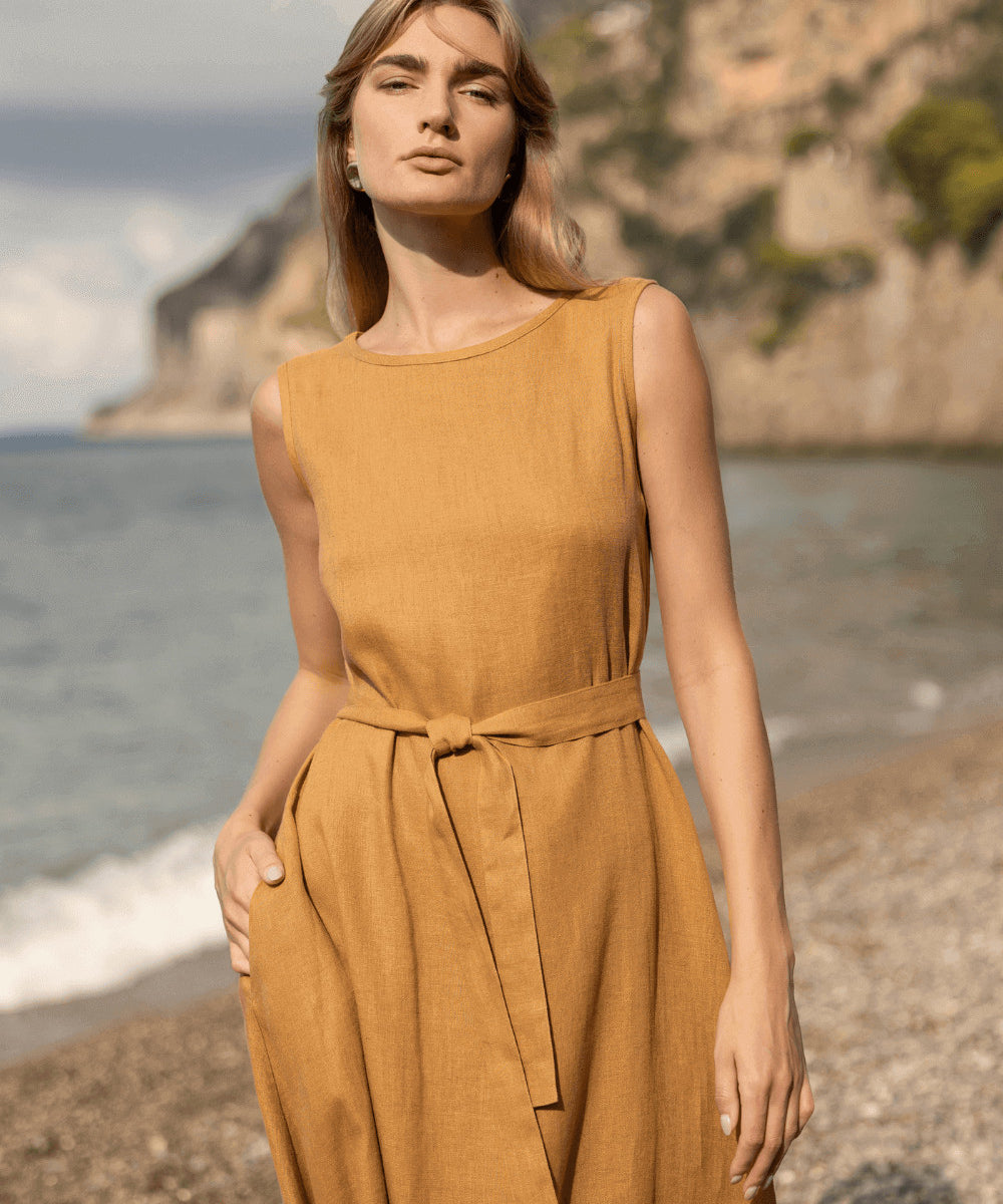 Linen sleeveless dress Chloe