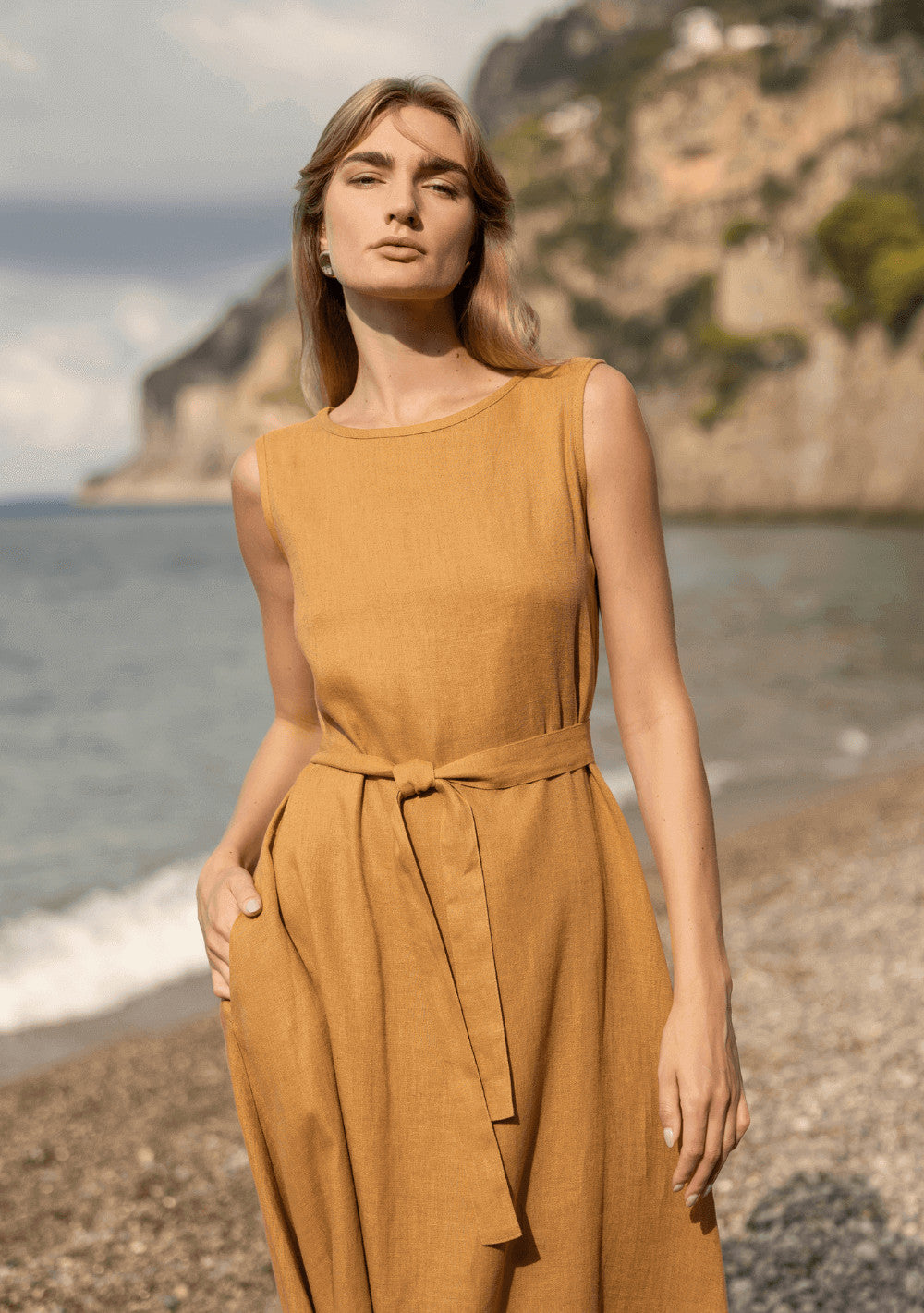 Linen sleeveless dress Chloe