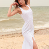 Linen slit dress June