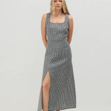Linen slit dress June