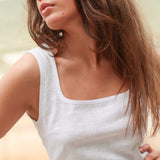 Linen slit dress June